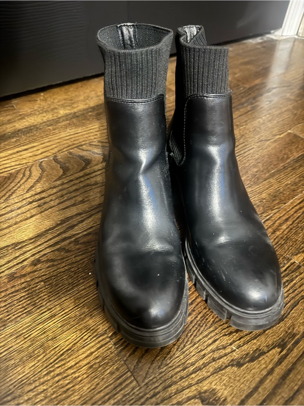 Black Chelsea Sock Booties